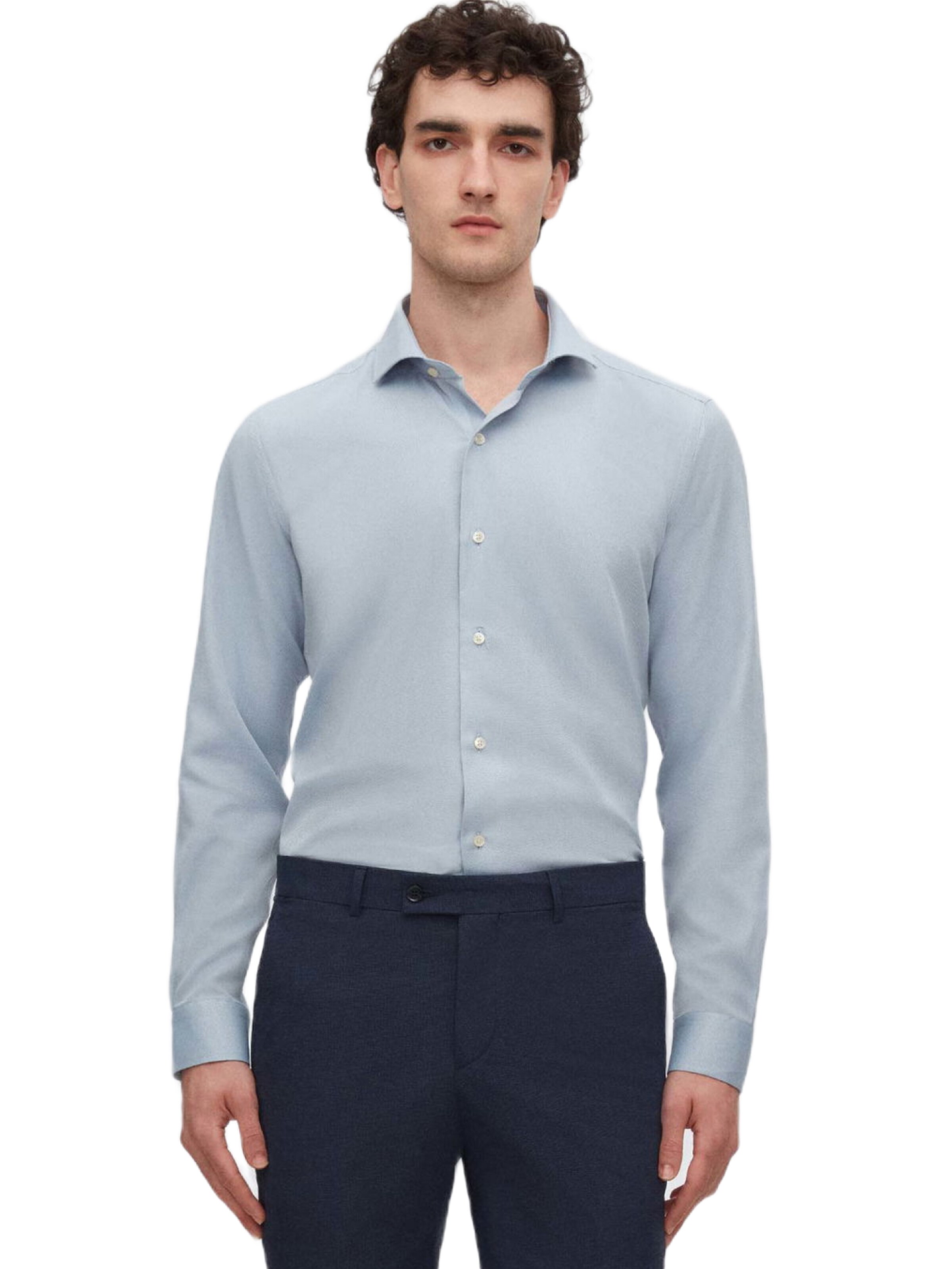 D’S Damat Regular fit Button Up Shirt in Blue: front