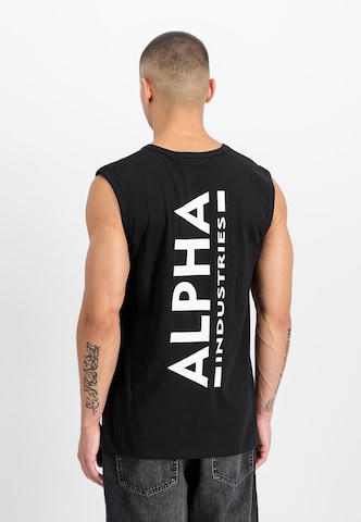 T-Shirt ALPHA INDUSTRIES en noir : devant