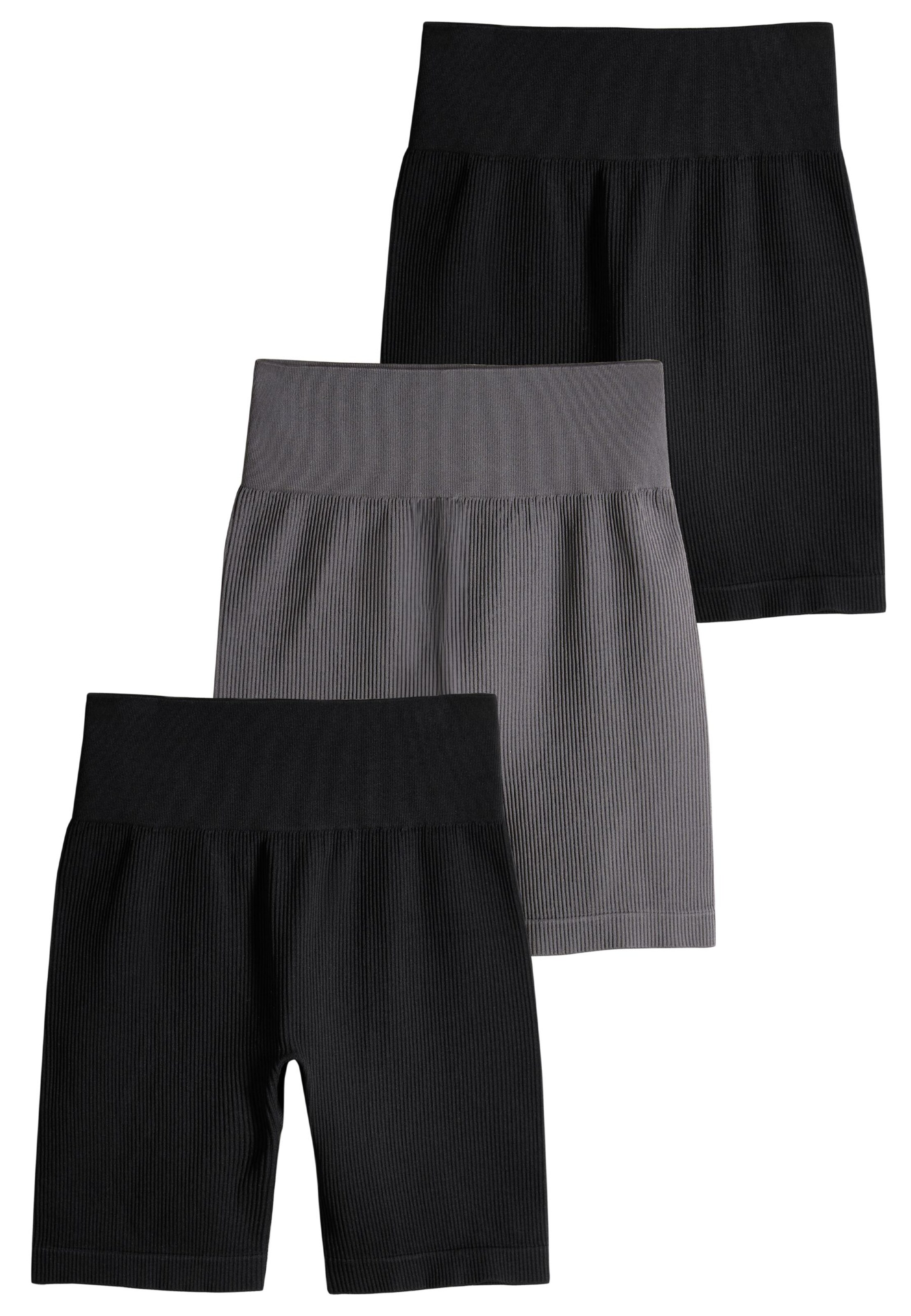 The Set Skinny Shorts in Grau: Vorderseite