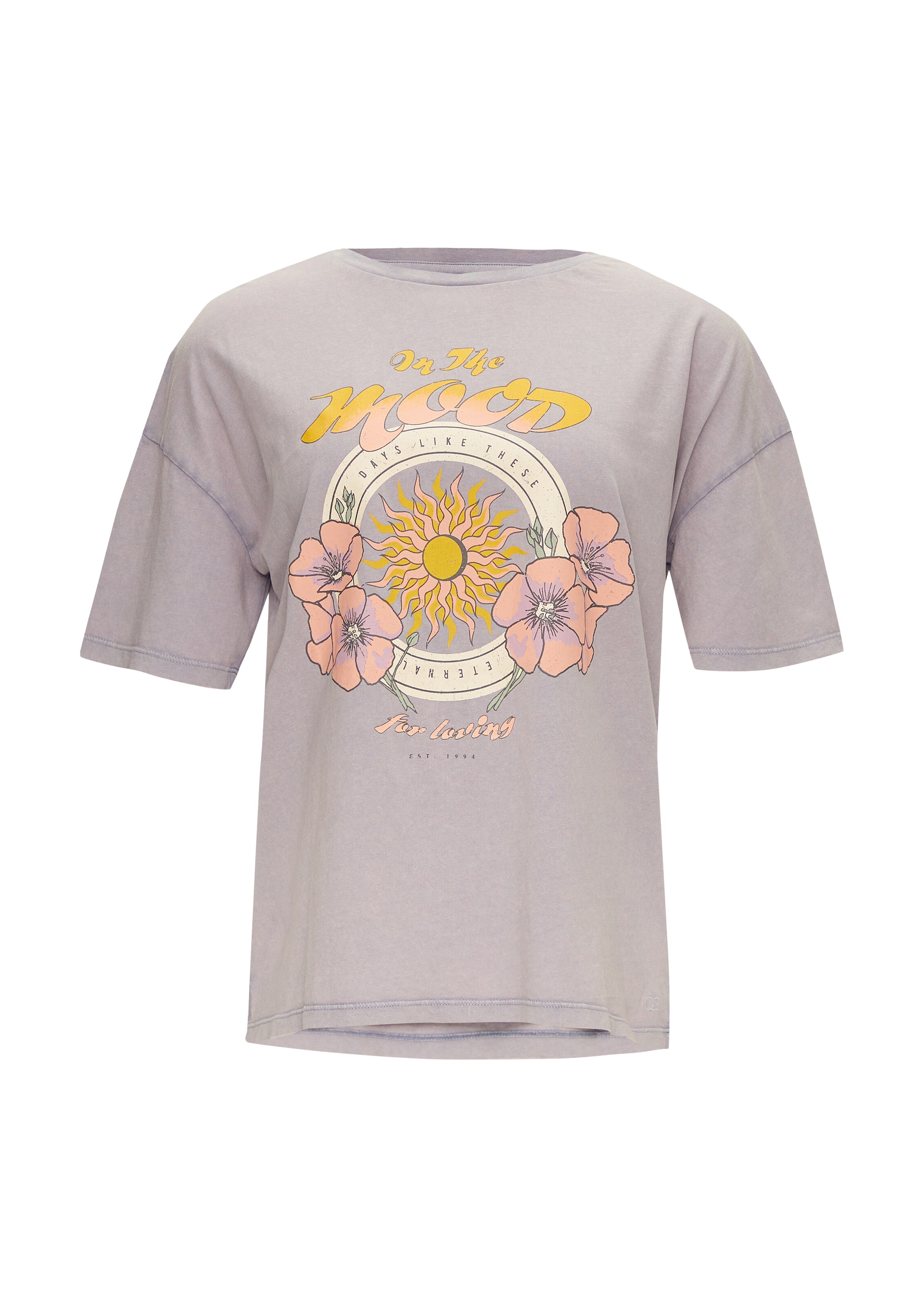 T-shirt QS en gris : devant