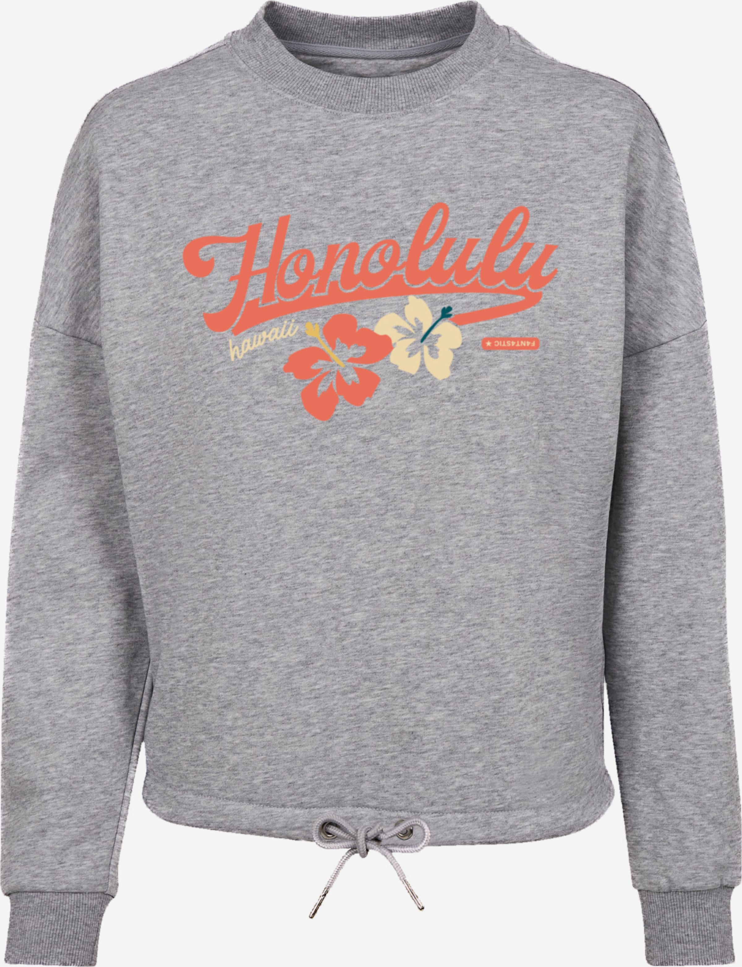 \'Honolulu\' ABOUT | Grey Sweatshirt Mottled YOU F4NT4STIC in
