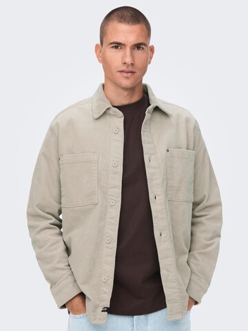 Comfort fit Camicia 'Track' di Only & Sons in grigio: frontale