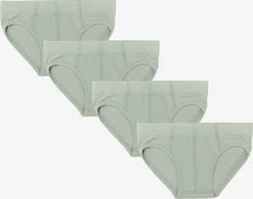 Albero Natur Underpants 'Bio-Baumwoll-Jungenslip-4er Pack' in Green: front