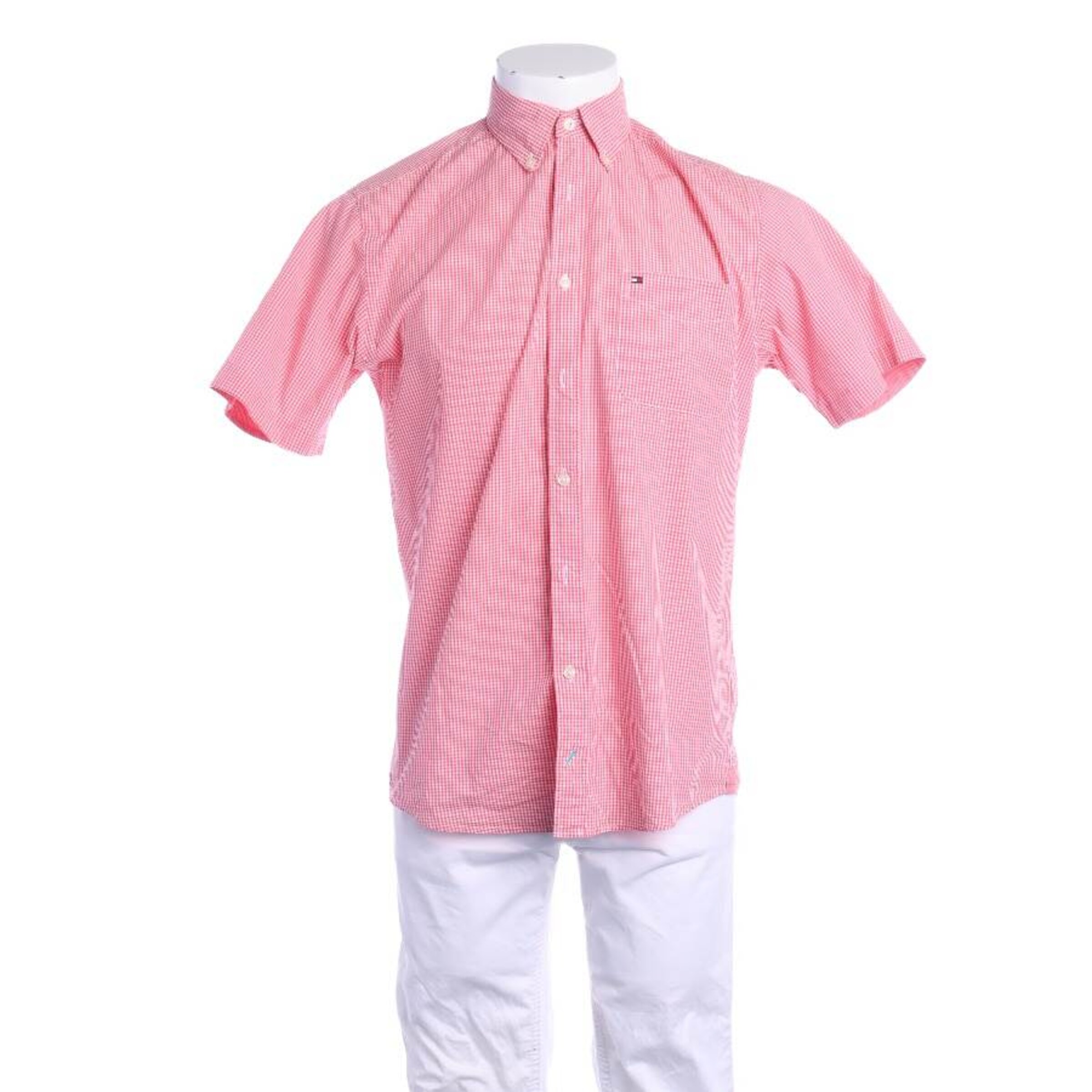 TOMMY HILFIGER Button Up Shirt in S in Red: front