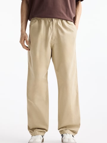 Pull&Bear Regular Pants in Brown: front