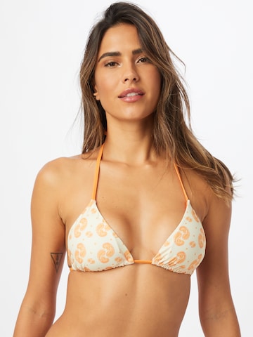 BeckSöndergaard - Triángulo Top de bikini 'Celesta' en beige: frente