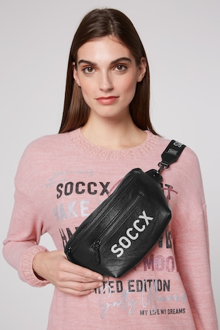 Soccx Fanny Pack in Black: front