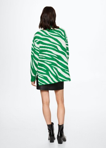 MANGO Плетена жилетка 'zebry' в зелено