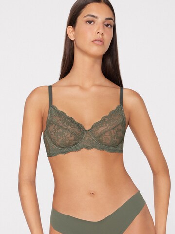 Tezenis Balconette Bra 'Paris' in Green: front