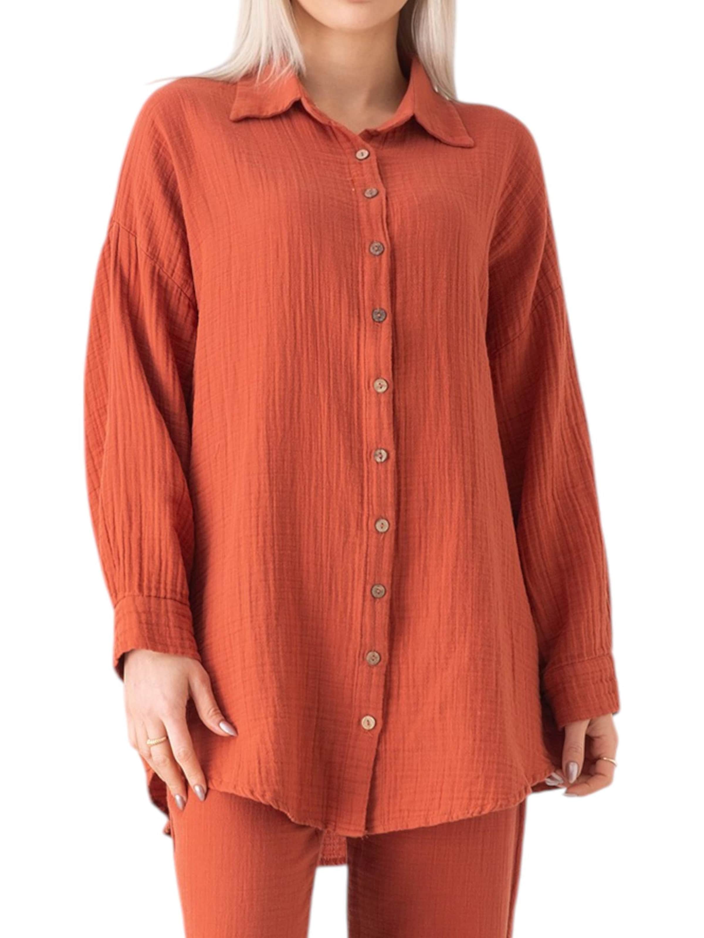WENOR Oversized bluse 'LAYNA' i rød
