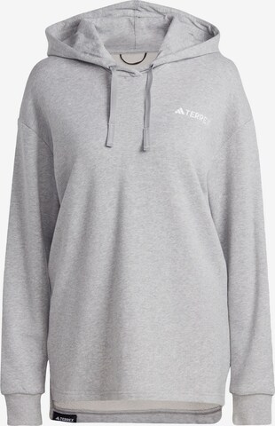 Sweat de sport ADIDAS TERREX en gris : devant