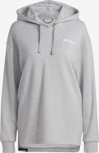 ADIDAS TERREX Sportsweatshirt in graumeliert / weiß, Produktansicht
