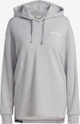 ADIDAS TERREX Athletic Sweatshirt in Grey: front