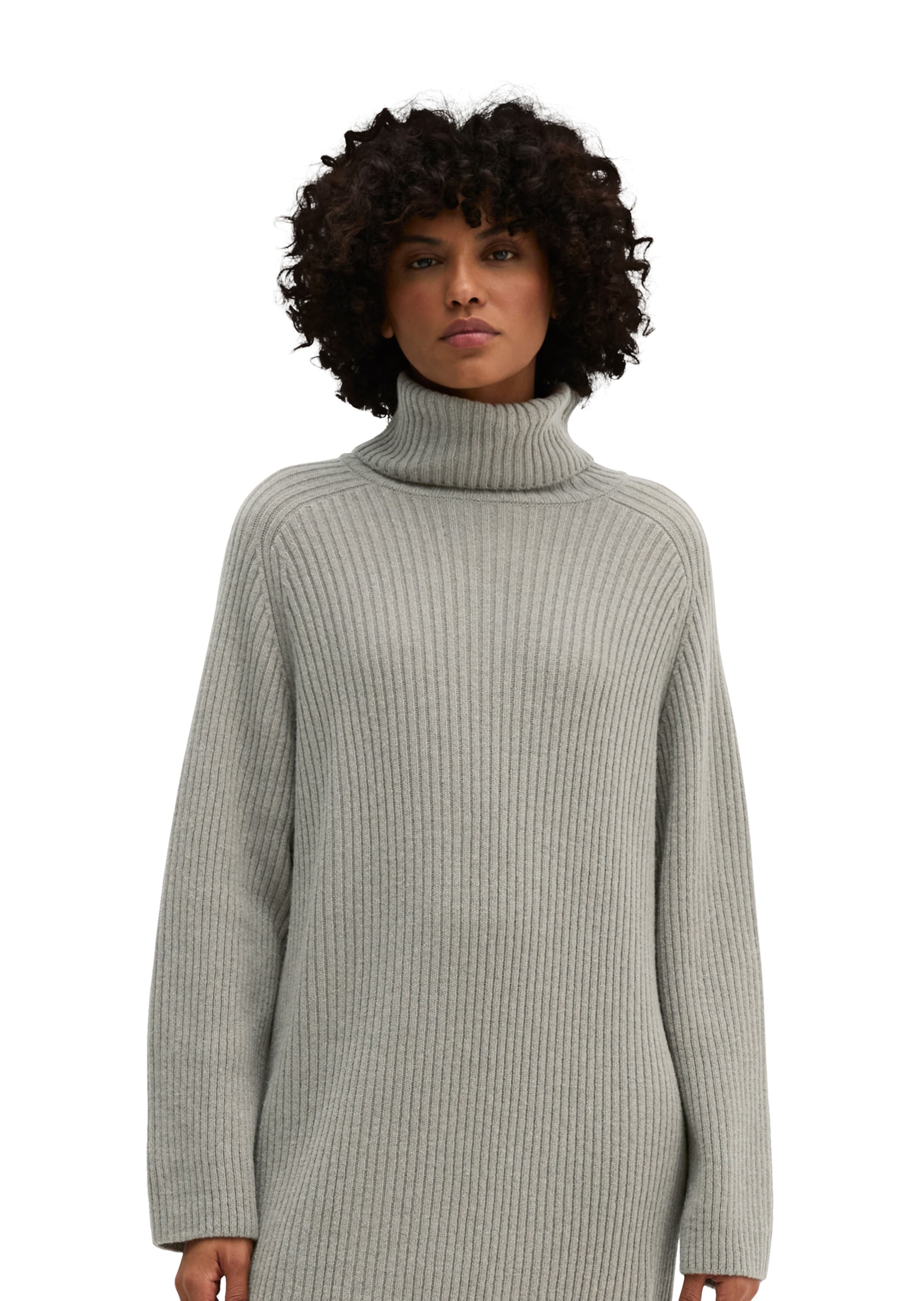 Marc O'Polo Gebreide jurk in Beige: voorkant