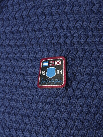 Jan Vanderstorm Gebreid vest 'Bjornvik ' in Blauw