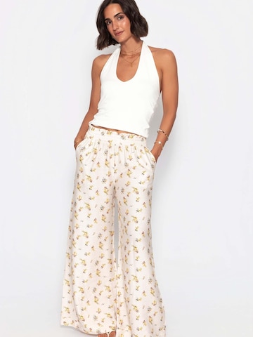 SASSYCLASSY Wide leg Byxa i beige