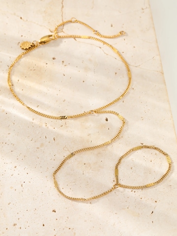 Hey Happiness Voetsieraden 'Starburst Toe Chain' in Goud