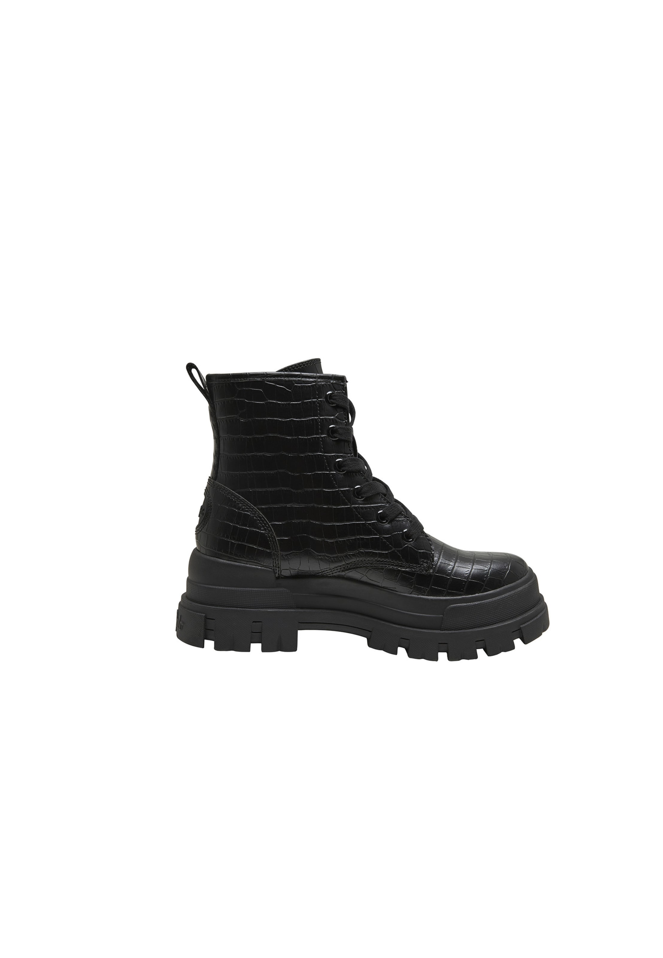 BUFFALO - Botim com fivela 'Aspha' em preto