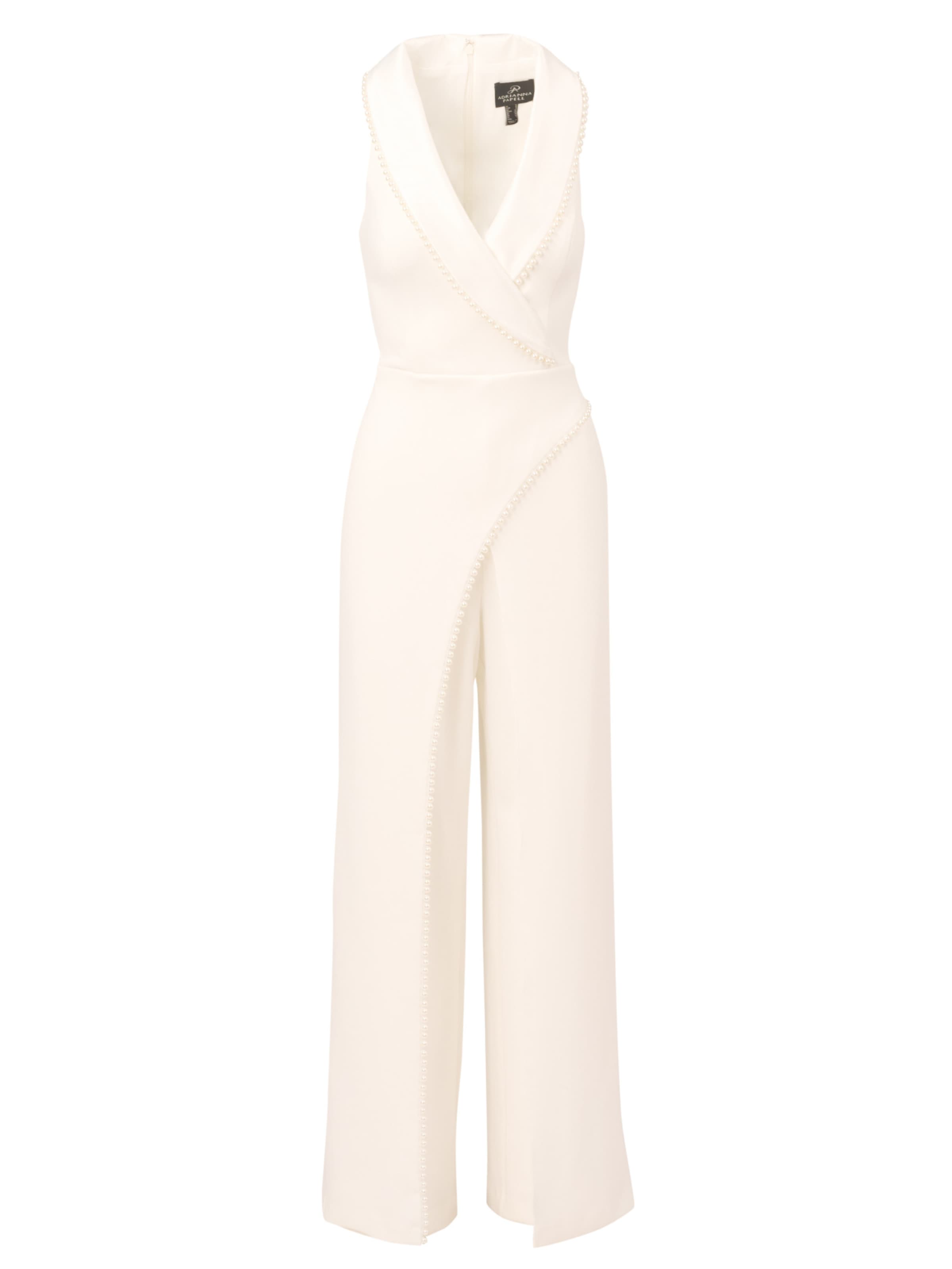 Adrianna Papell Jumpsuit in Wit: voorkant