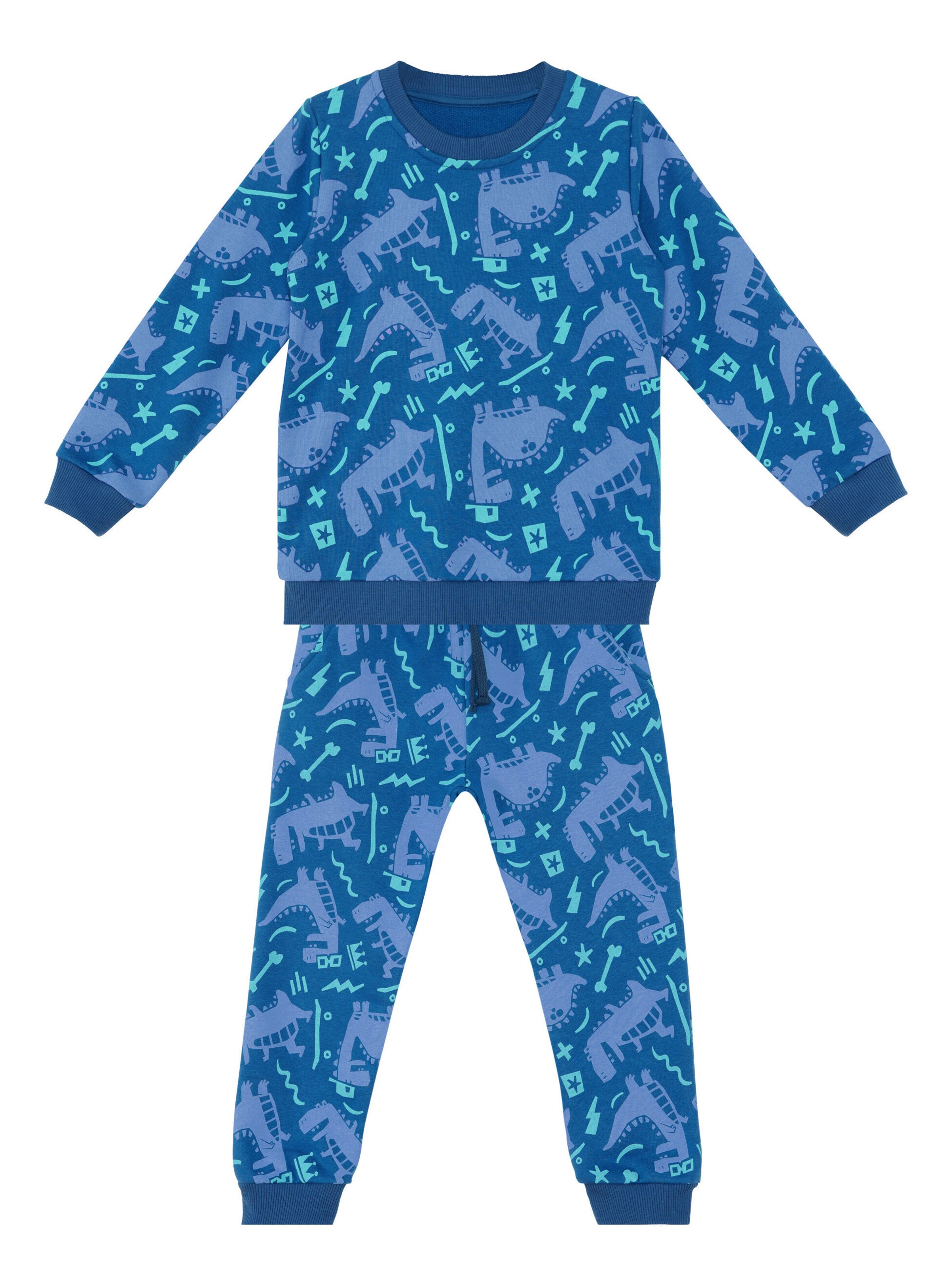 Survêtement 'Dino Park' Denokids en bleu : devant