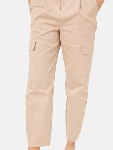 Regular Pantalon cargo Tamaris en beige : devant