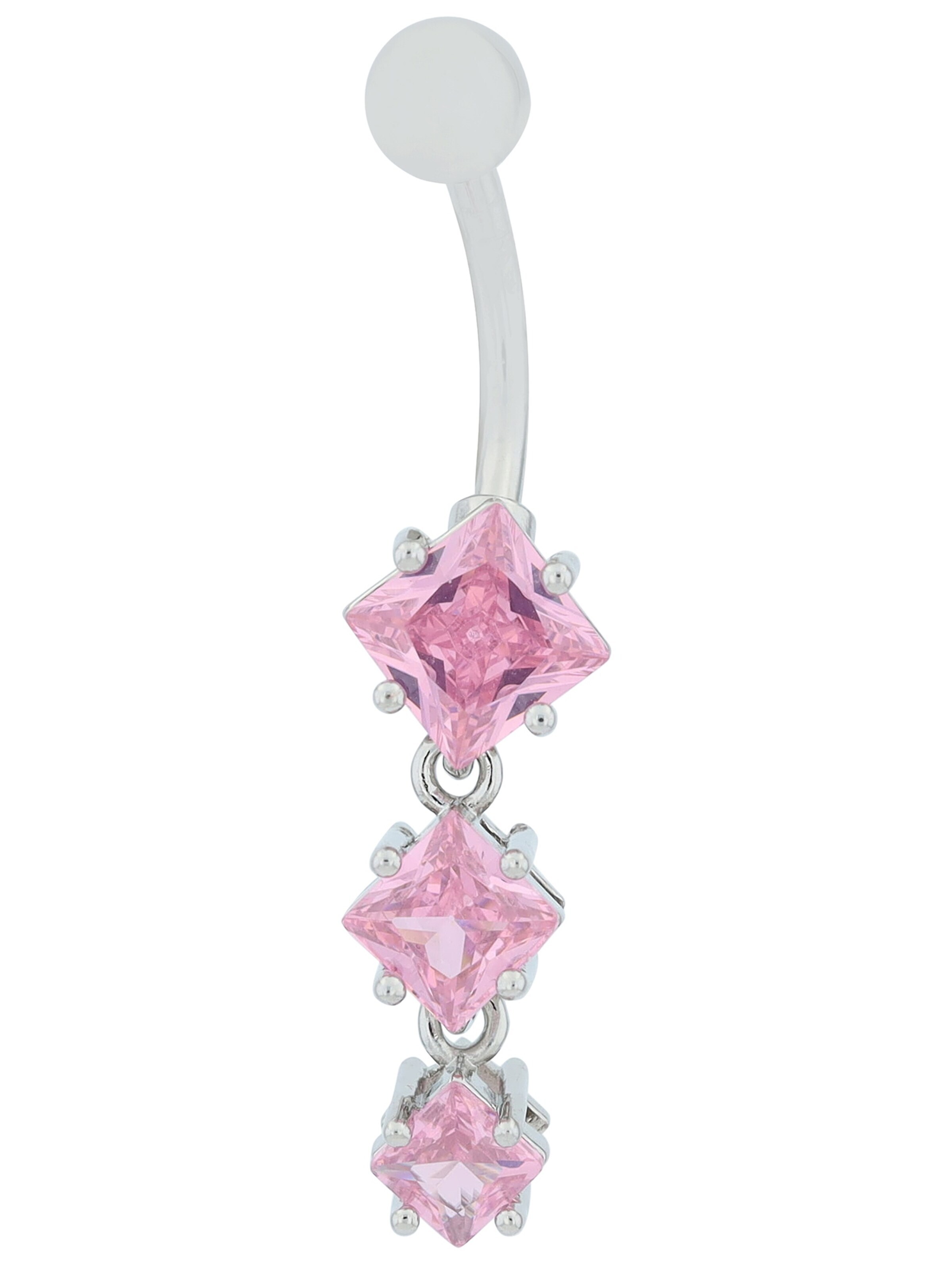 Akzent Piercingschmuck 'Zirkonia'‌‌‌ in Silber