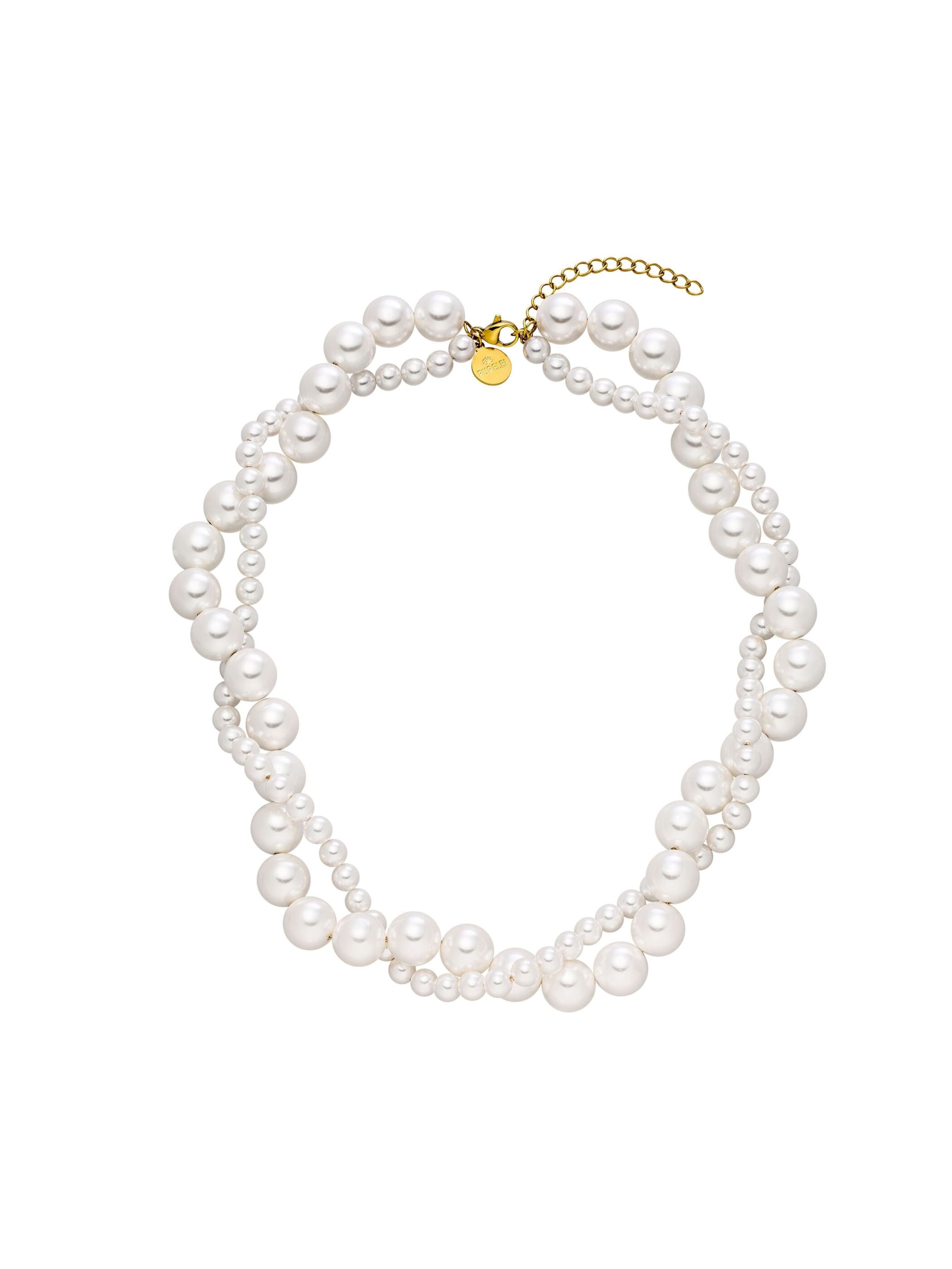 PURELEI Ketting 'Pearl Elegance' in Goud: voorkant