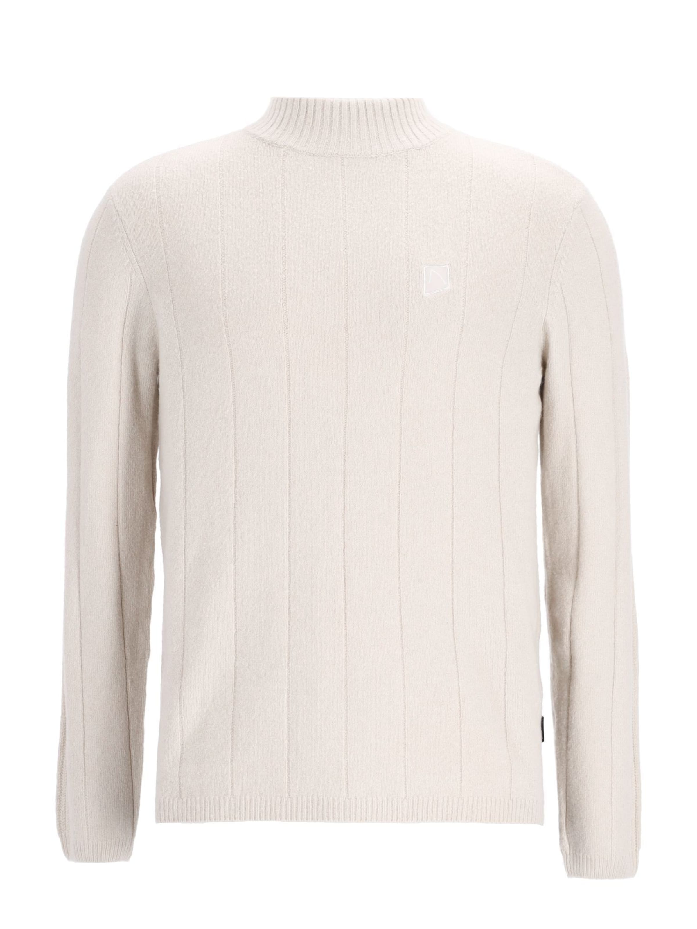 CHASIN' Trui 'Track Mock' in Beige: voorkant