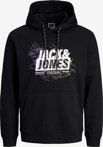 Sweat-shirt 'Map' JACK & JONES en noir : devant