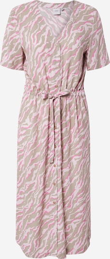 Rochie ICHI pe bej / gri / roz, Vizualizare produs