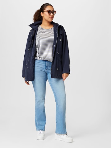 ONLY Carmakoma Tussenparka 'Starline Spring' in Blauw