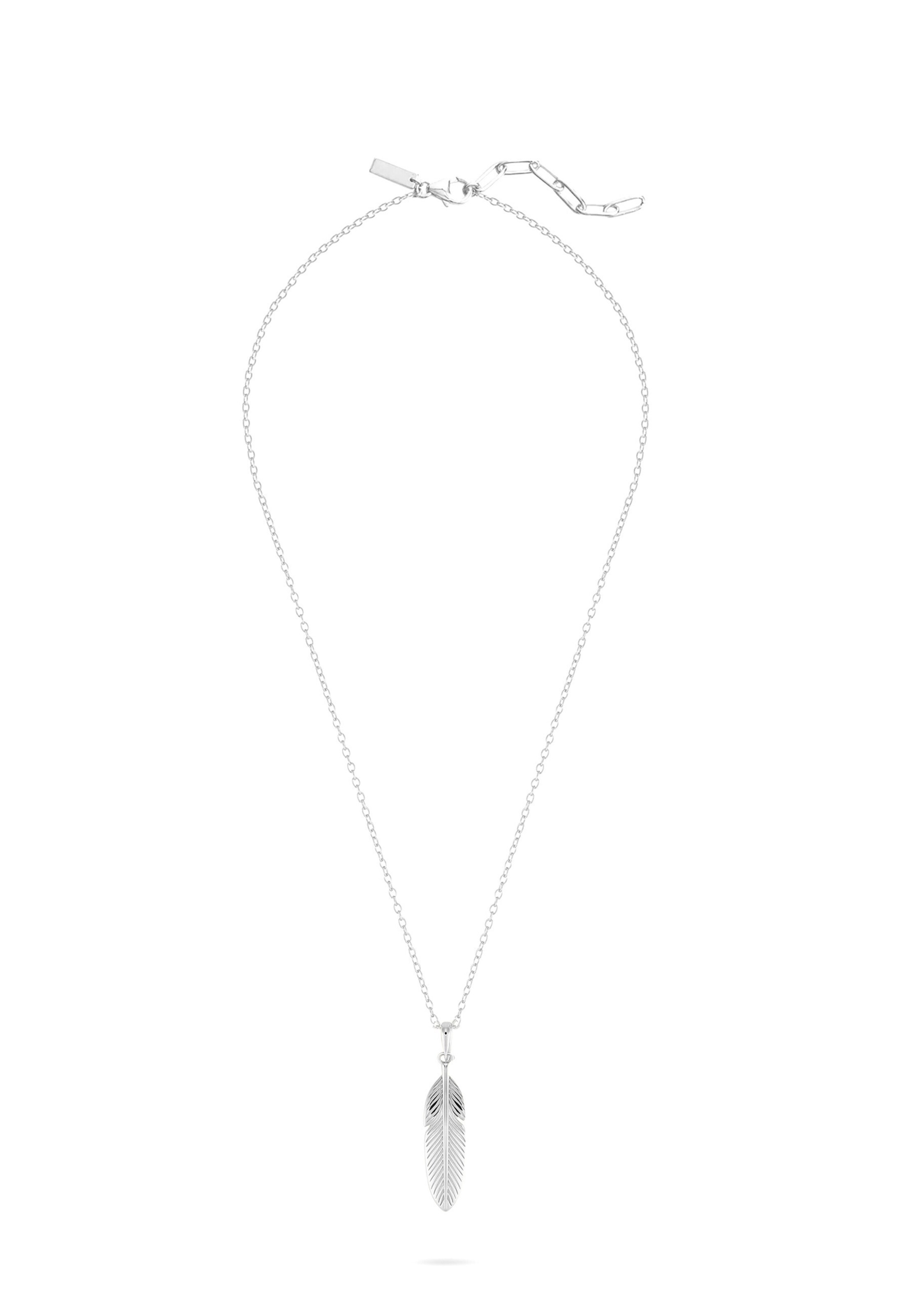 Collana 'The Feather' di Commen Lines in argento: frontale
