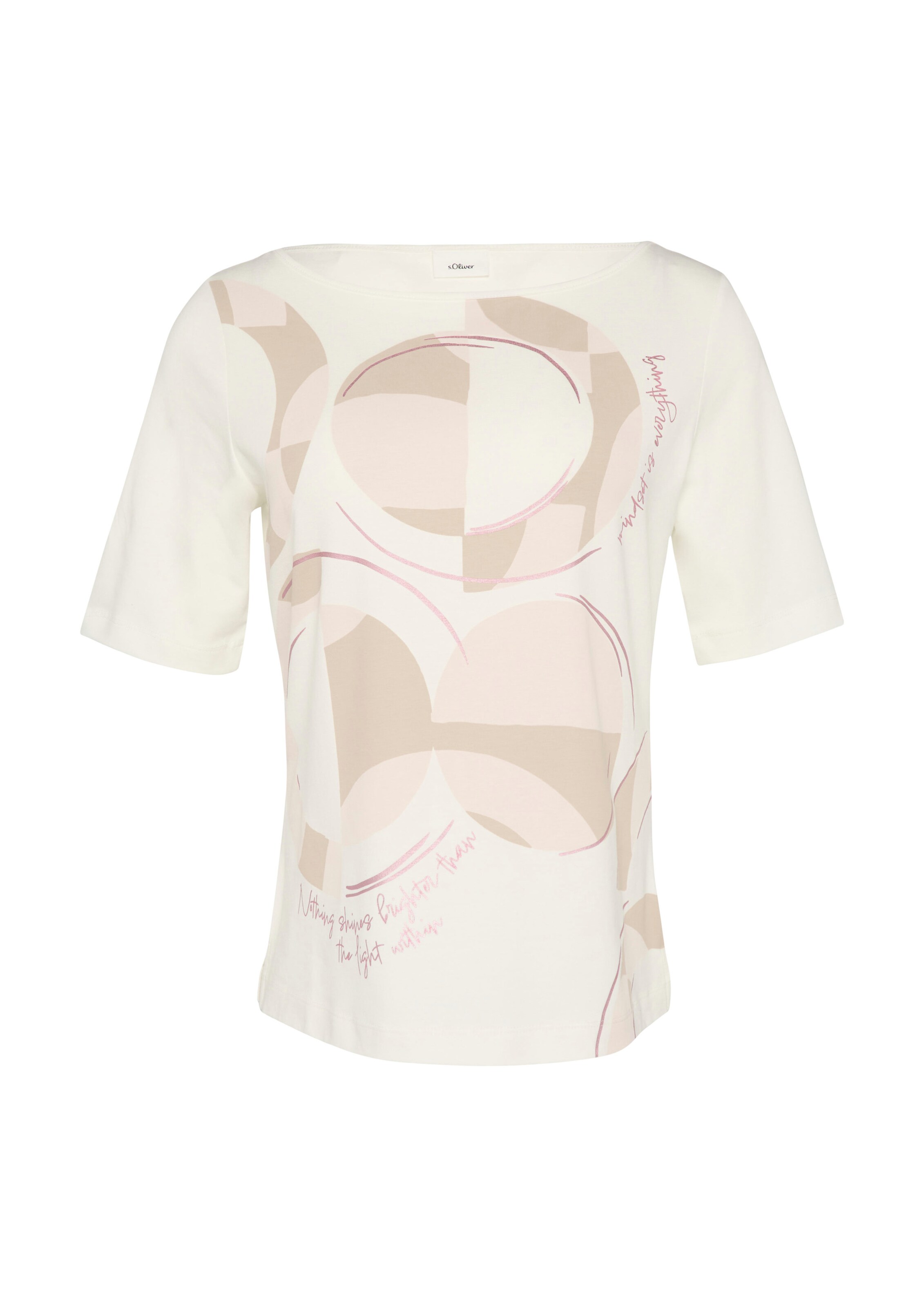 s.Oliver BLACK LABEL Koszulka w kolorze beżowy: przód