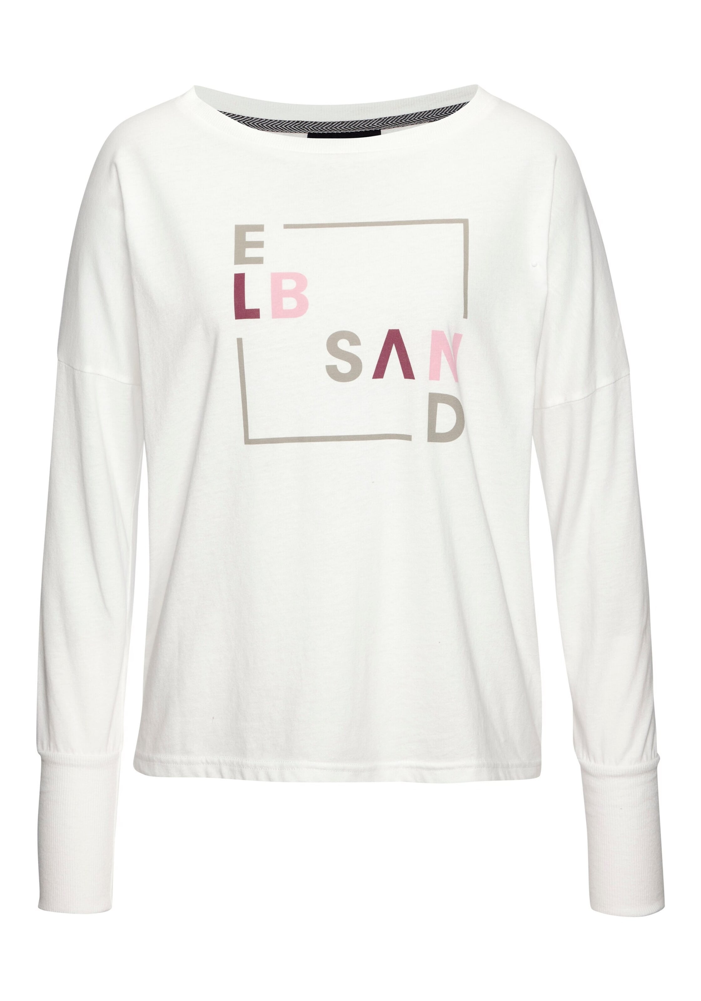 T-shirt Elbsand en blanc : devant