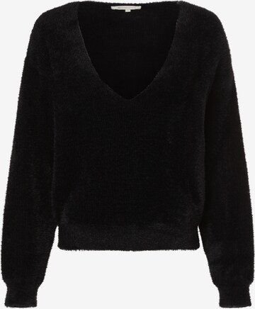 TOM TAILOR Sweater in Black: front