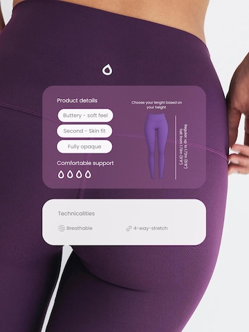 MyLibi - Skinny Leggings 'Leggings de cintura alta Lila– Netis Dark Purple' en lila