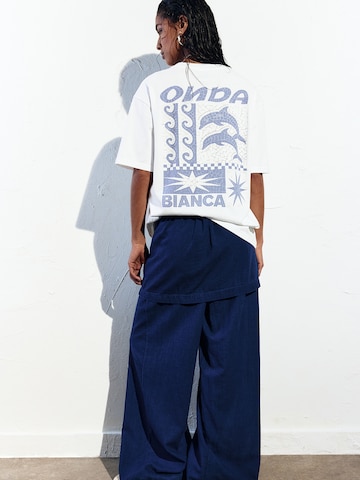 Pull&Bear Tričko 'MARE MOSAICO' - Biela