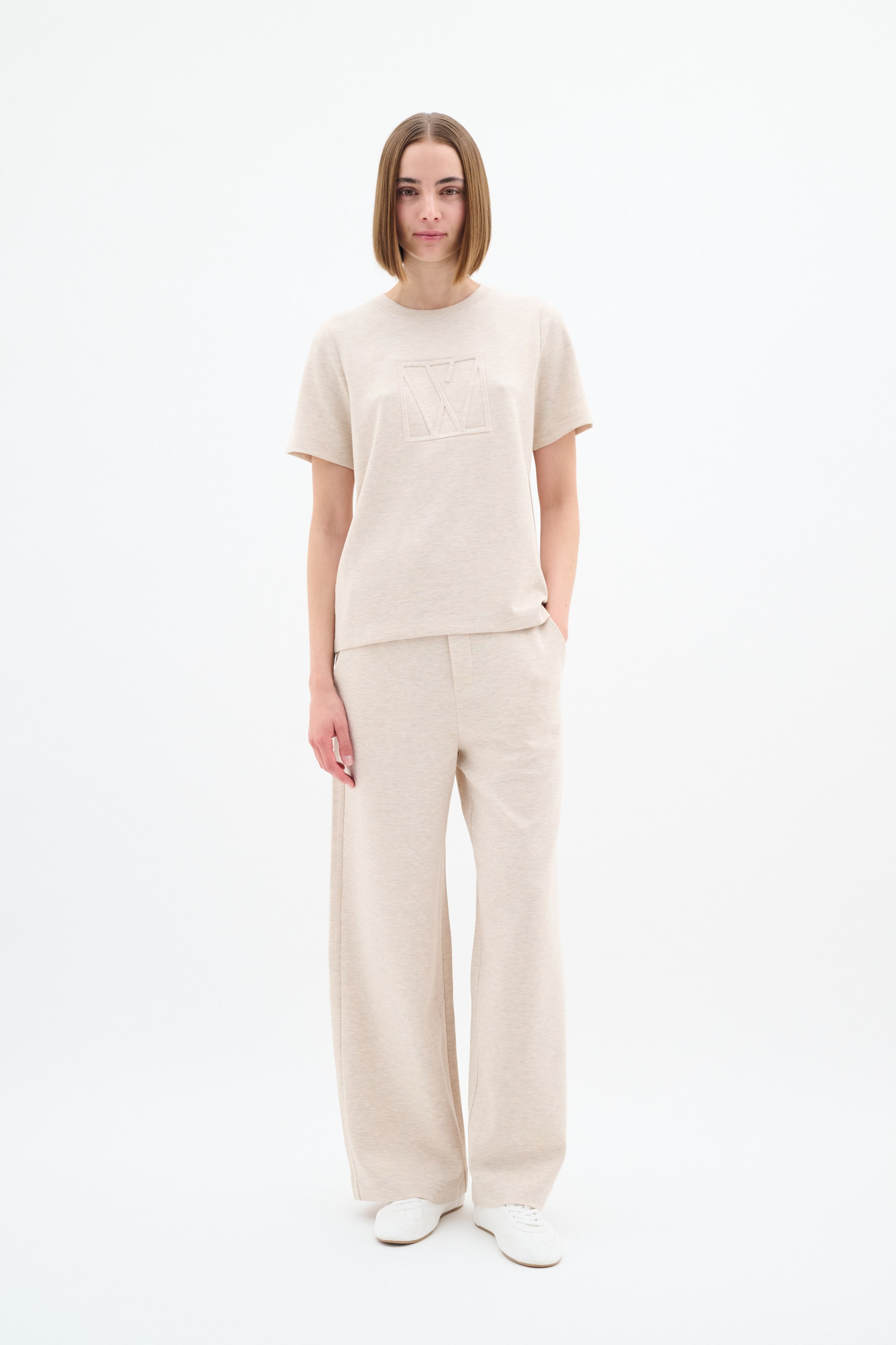 Wide Leg Pantalon InWear en blanc : devant