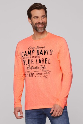 CAMP DAVID Shirt in Orange: front