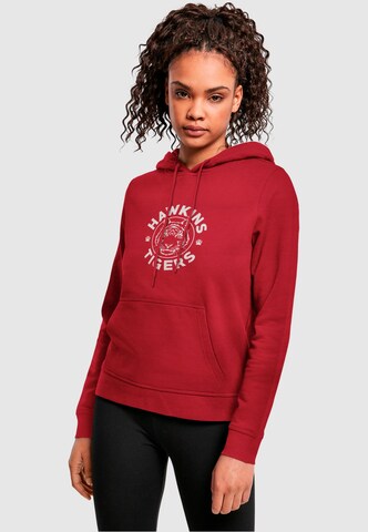 ABSOLUTE CULT Sweatshirt 'Stranger Things - Hawkins Tiger' in Red: front