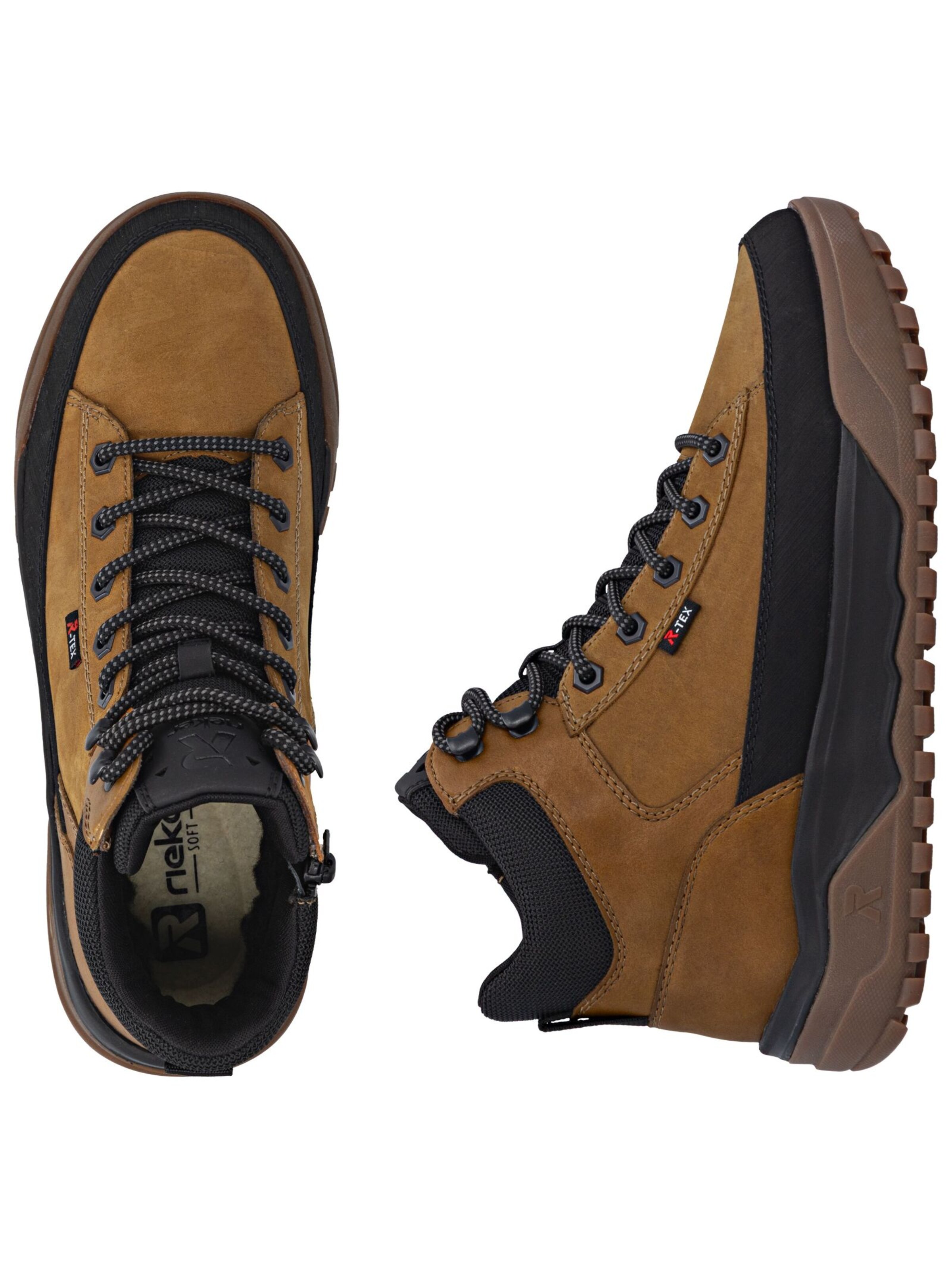 Bottes à lacets Rieker en marron