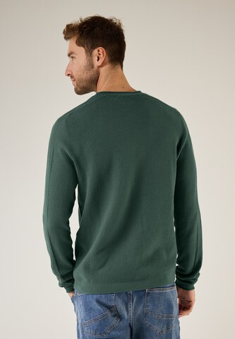 Street One MEN Pullover mit feiner Struktur in Grün