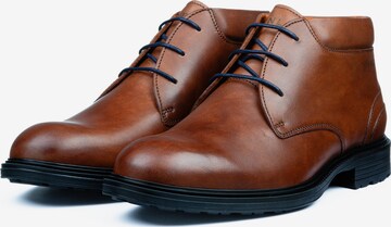 VANLIER Lace-Up Boots 'Berner' in Brown