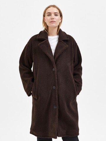 SELECTED FEMME Between-seasons coat 'Lana' in Brown: front