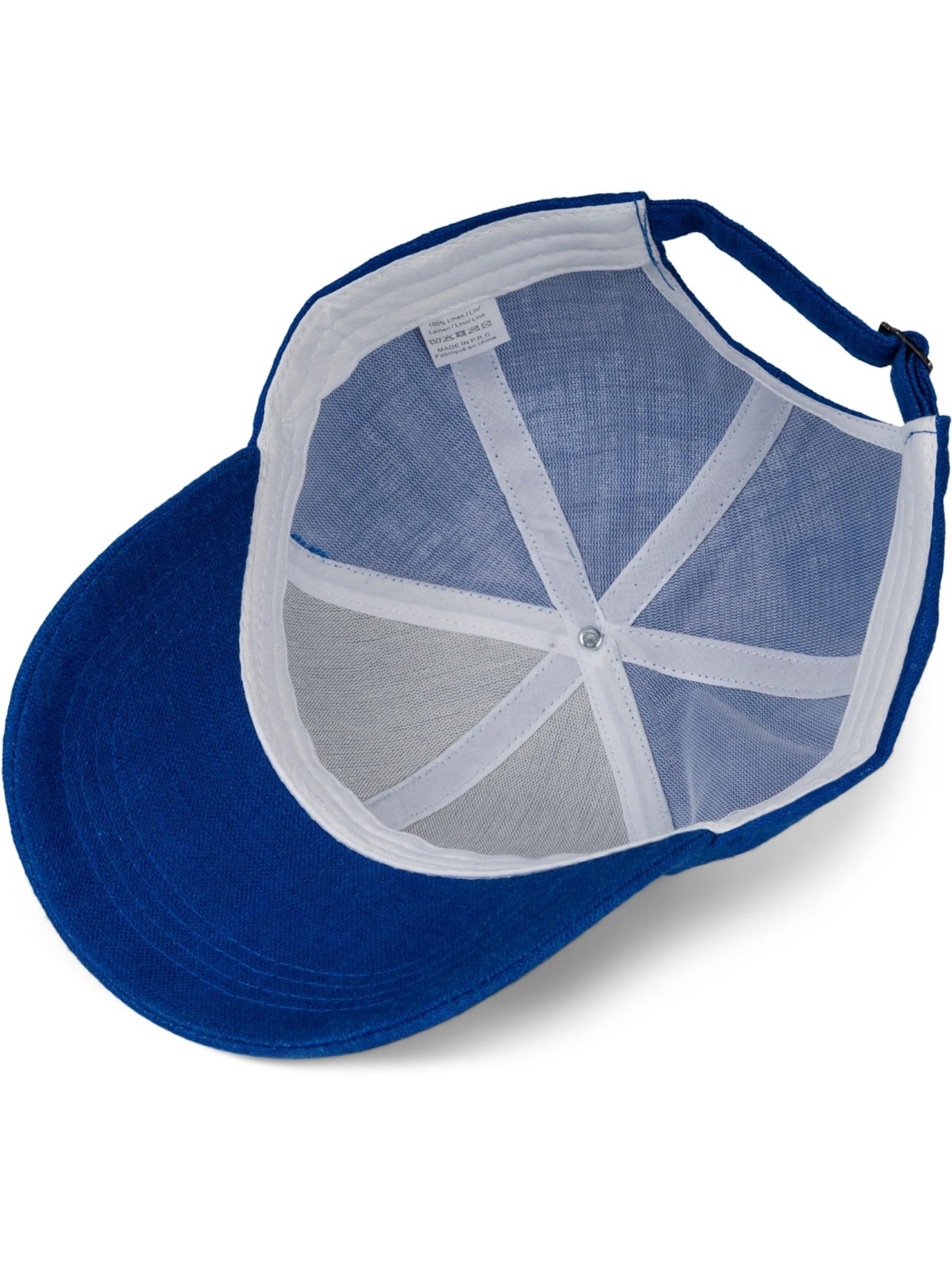 styleBREAKER Cap 'Leinen Baseball Cap' in Blue