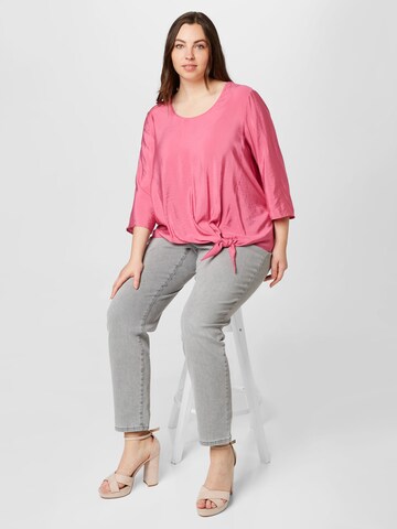 SAMOON Blus 'Las Vegas' i rosa