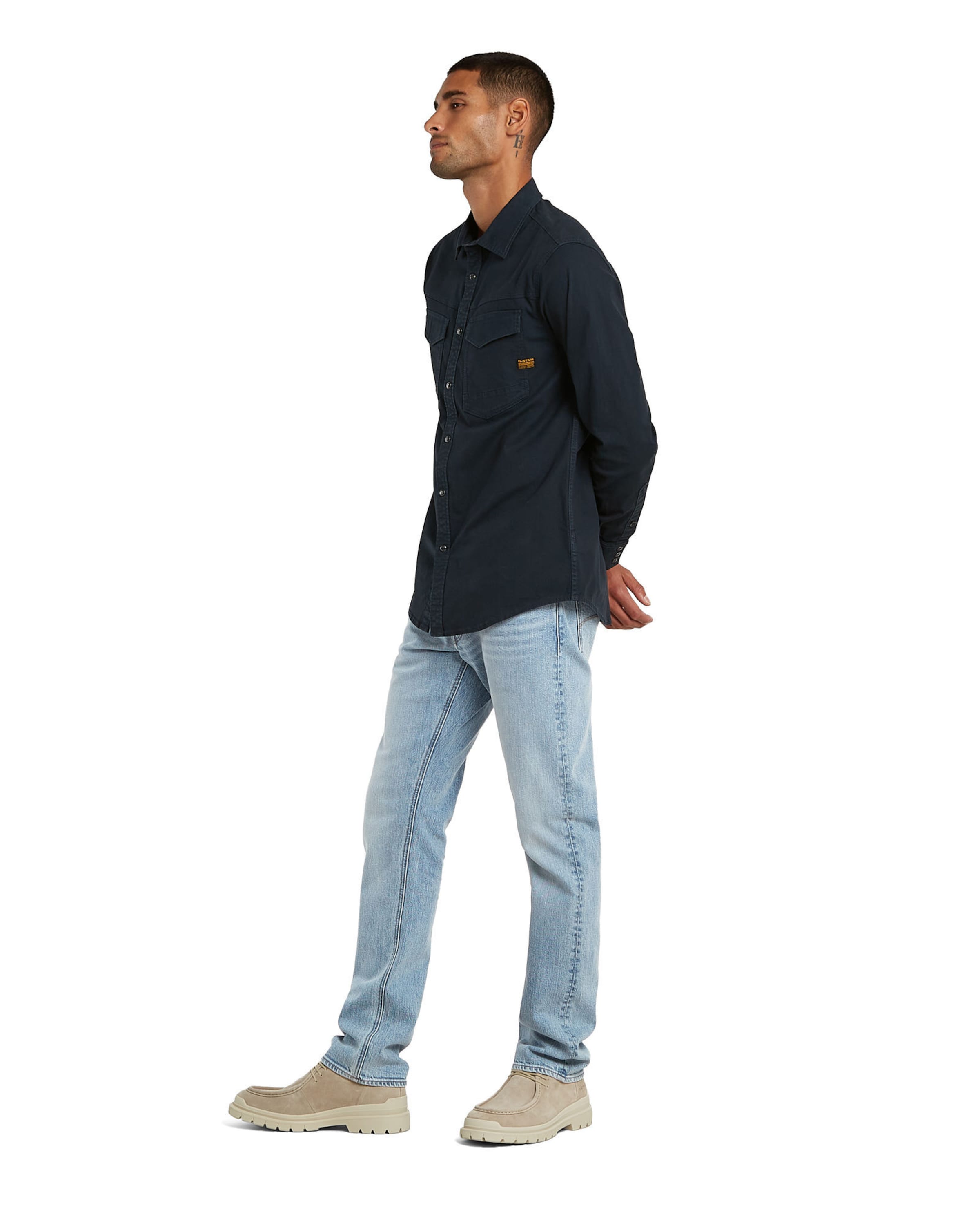 G-STAR Slim fit Button Up Shirt 'Dakota Slim Shirt' in Blue