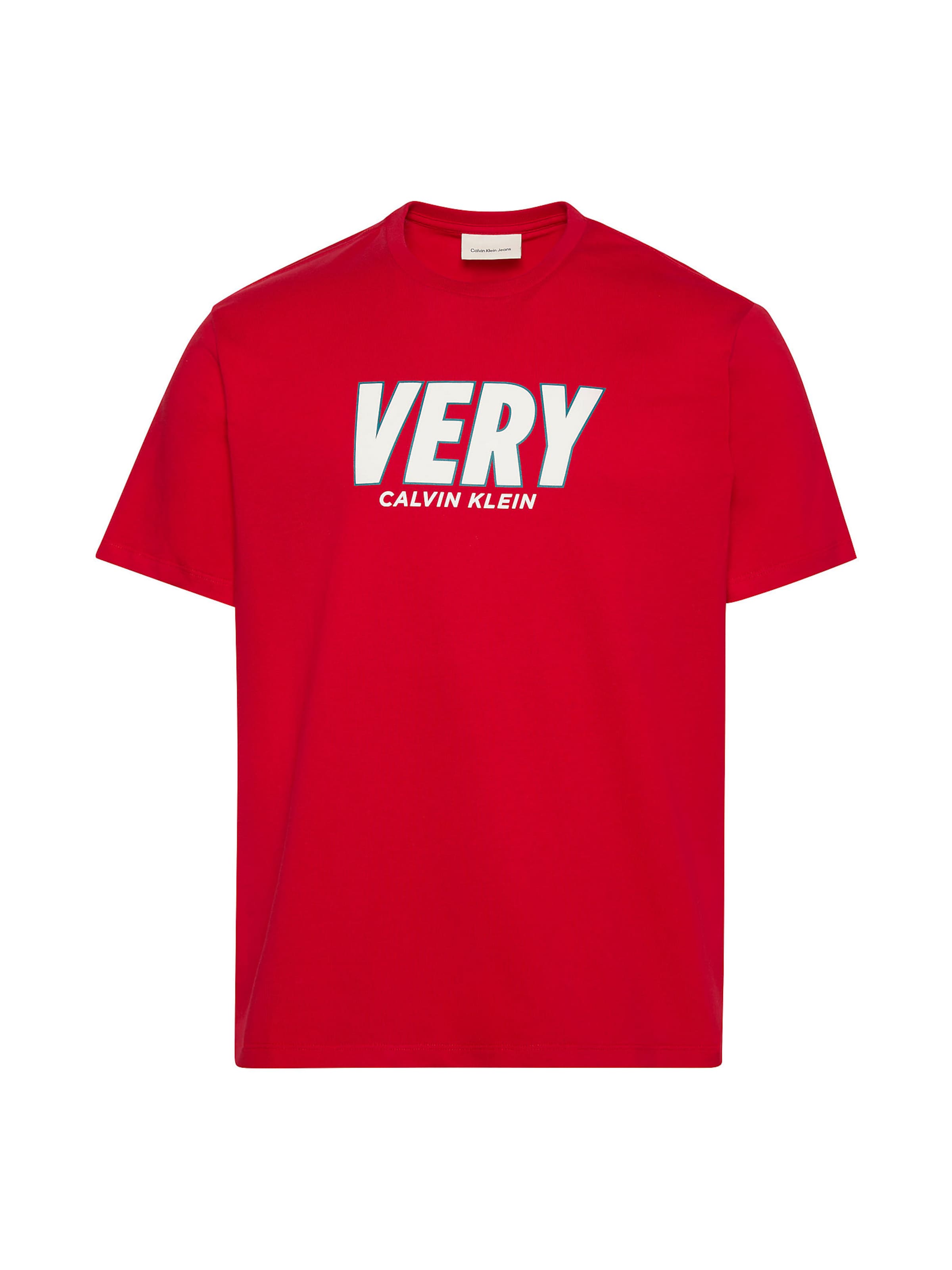 T-Shirt Calvin Klein Jeans en rouge : devant