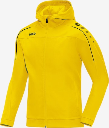 JAKO Athletic Zip-Up Hoodie in Yellow: front