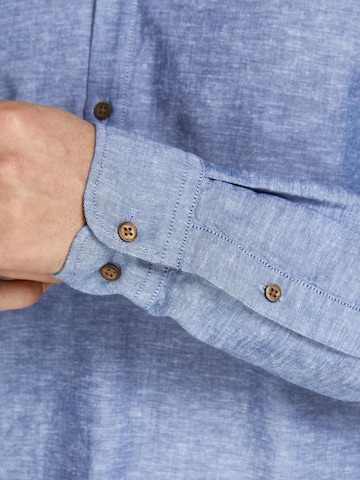 JACK & JONES Slim fit Button Up Shirt 'Summer' in Blue